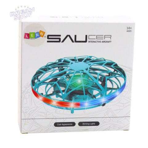 Dron UFO Sterowany Ręką RC Światła LED Różowy Dron UFO Sterowany Ręką RC Światła LED Różowy
