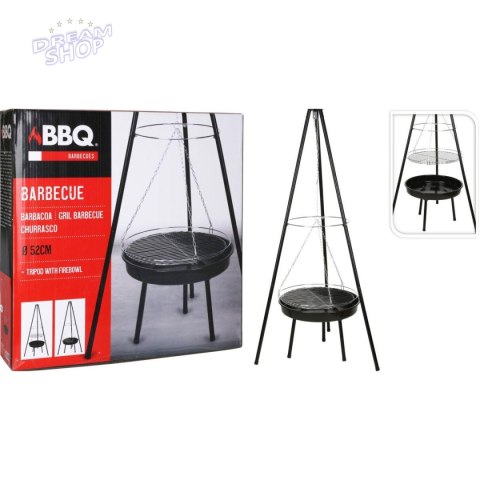 GRILL OGRODOWY WISZĄCY NA TRÓJNOGU 52CM GRILL OGRODOWY WISZĄCY NA TRÓJNOGU 52CM