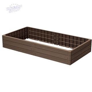 GRZĄDKA RABAT OGRODOWA OBRZEŻE BASE WOOD 149x75CM RUSTYKALNA CEGŁA
