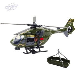 Helikopter Wojskowy Militarny Hak Nosze Światła Dźwięki 1:12