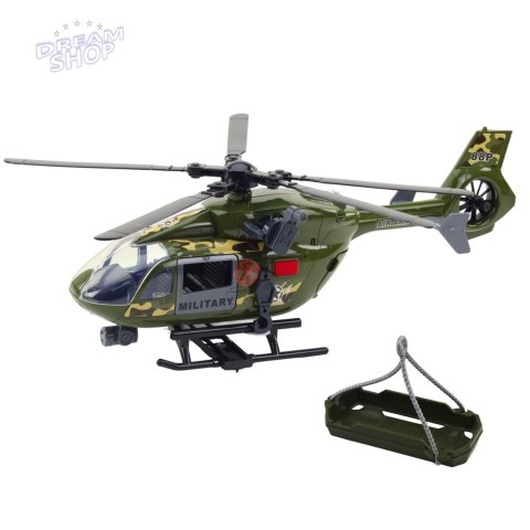 Helikopter Wojskowy Militarny Hak Nosze Światła Dźwięki 1:12