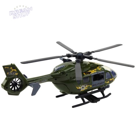 Helikopter Wojskowy Militarny Hak Nosze Światła Dźwięki 1:12