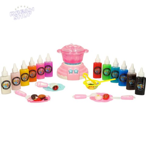 Klej żel kryształowy 3D crystal glue magiczna kuchnia szablony kreatywny zestaw 62 elementy różowy