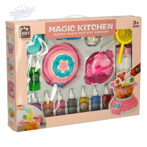 Klej żel kryształowy 3D crystal glue magiczna kuchnia szablony kreatywny zestaw 62 elementy różowy