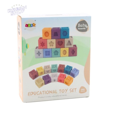 Klocki Miękkie Sensoryczne Edukacyjne Strukturowe Kolorowe 12szt Klocki Miękkie Sensoryczne Edukacyjne Strukturowe Kolorowe 12szt