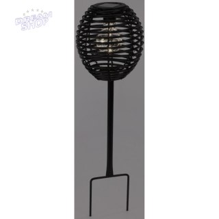 LAMPA SOLARNA KULA RATTAN CZARNA PROGARDEN