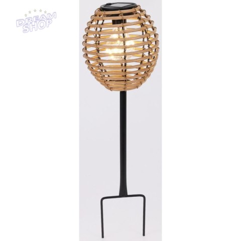 LAMPA SOLARNA KULA RATTAN NATURALNY PROGARDEN