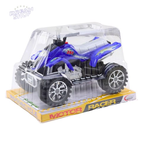 Quad Terenowy Z Napędem Bieżnikowane Koła Niebieski Quad Terenowy Z Napędem Bieżnikowane Koła Niebieski