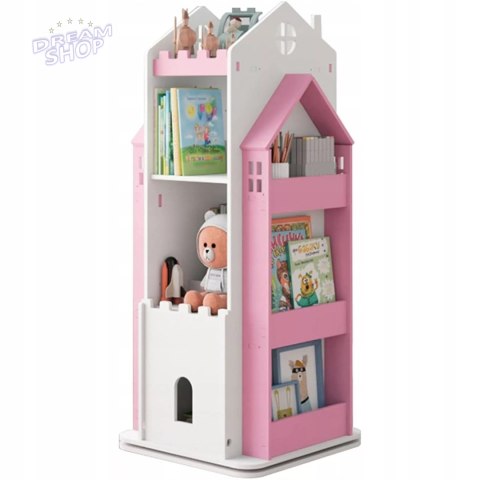 Regał na książki obrotowy półka domek organizer pokój dziecięcy W360-3 Regał na książki obrotowy półka domek organizer pokój dziecięcy W360-3