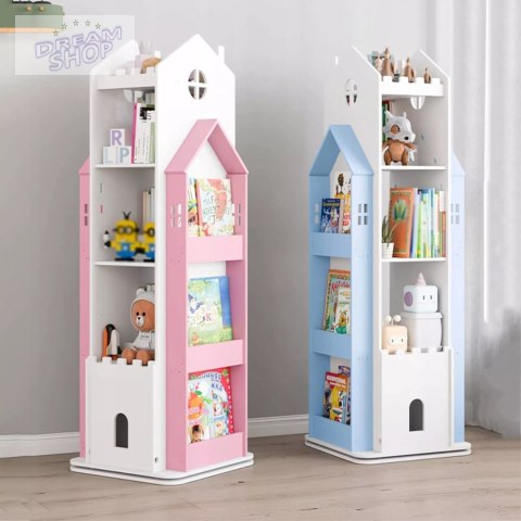 Regał na książki obrotowy półka domek organizer pokój dziecięcy W360-3 Regał na książki obrotowy półka domek organizer pokój dziecięcy W360-3