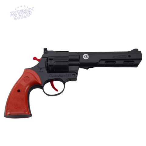 Rewolwer Na Kapiszony Pistolet Rekwizyt Dźwięk Strzału Czarny Rewolwer Na Kapiszony Pistolet Rekwizyt Dźwięk Strzału Czarny