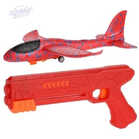 SAMOLOT STYROPIANOWY Z WYRZUTNIĄ 43CM CZERWONY SAMOLOT STYROPIANOWY Z WYRZUTNIĄ 43CM CZERWONY