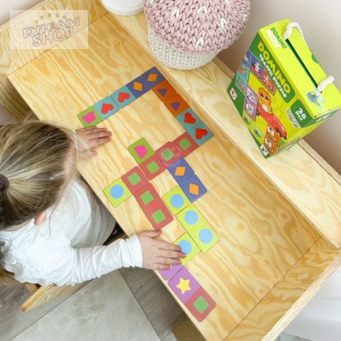 WOOPIE Gra Edukacyjna Transport Zwierzęta Puzzle Domino Montessori