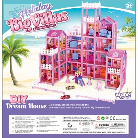 WOOPIE Mega Willa Domek dla Lalek LOVELY HOUSE 194 el.