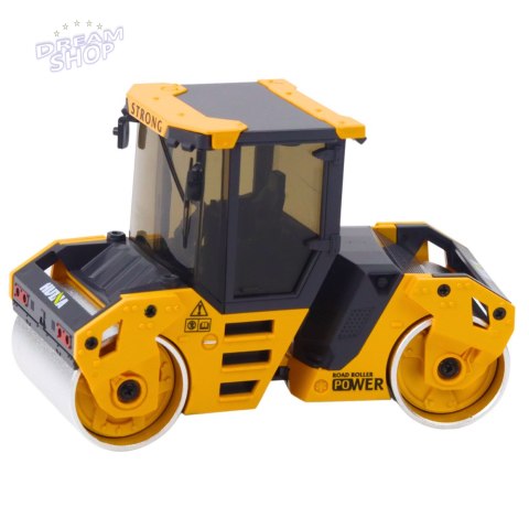 Walec Drogowy Metalowy Pojazd Budowlany Huina Żółty 1:50 Walec Drogowy Metalowy Pojazd Budowlany Huina Żółty 1:50
