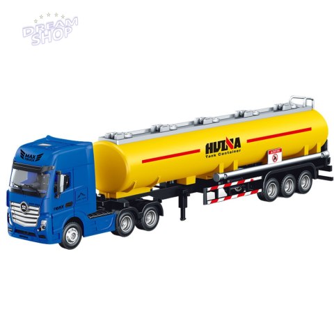 Ciężarówka Cysterna Metalowa Ruchome Elementy Żółta 1:50