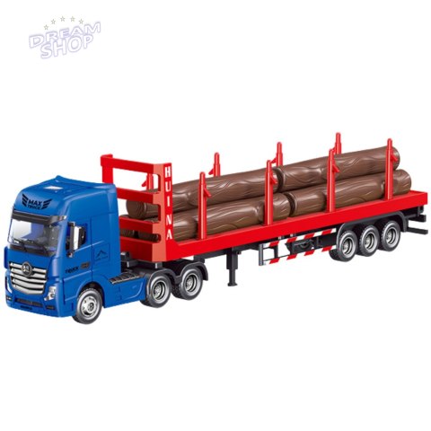 Ciężarówka Transport Drewna Metalowa Huina 1:50 Czerwona