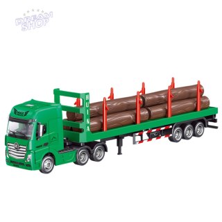 Ciężarówka Transport Drewna Metalowa Huina 1:50 Zielona