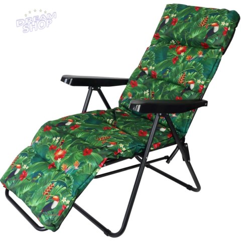 FOTEL OGRODOWY Z PODNÓŻKIEM 57x83x106CM FLOWER FOTEL OGRODOWY Z PODNÓŻKIEM 57x83x106CM FLOWER