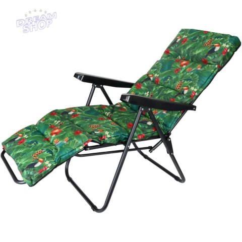 FOTEL OGRODOWY Z PODNÓŻKIEM 57x83x106CM FLOWER FOTEL OGRODOWY Z PODNÓŻKIEM 57x83x106CM FLOWER