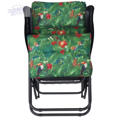 FOTEL OGRODOWY Z PODNÓŻKIEM 57x83x106CM FLOWER FOTEL OGRODOWY Z PODNÓŻKIEM 57x83x106CM FLOWER