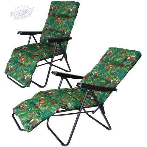FOTEL OGRODOWY Z PODNÓŻKIEM 57x83x106CM FLOWER FOTEL OGRODOWY Z PODNÓŻKIEM 57x83x106CM FLOWER