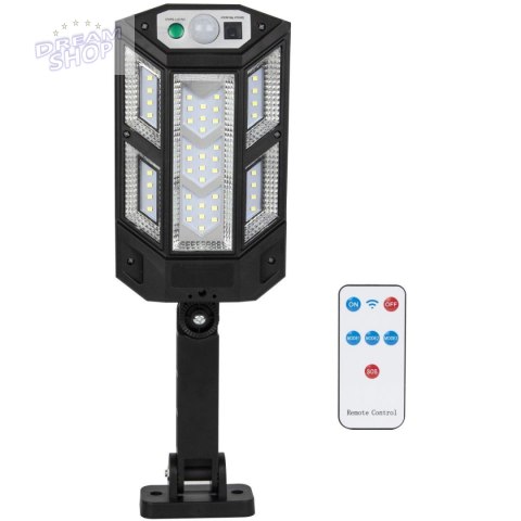 LAMPA ULICZNA LATARNIA SOLARNA 43LED + PILOT CZUJNIK RUCHU I ZMIERZCHU LAMPA ULICZNA LATARNIA SOLARNA 43LED + PILOT CZUJNIK RUCHU I ZMIERZCHU