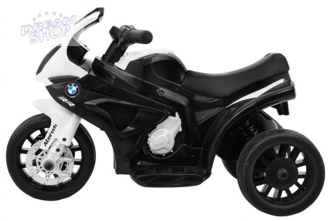 Motor BMW S1000 RR Mini na akumulator dla dzieci Czarny + 3 koła + Dźwięki + LED Motor BMW S1000 RR Mini na akumulator dla dzieci Czarny + 3 koła + Dźwięki + LED
