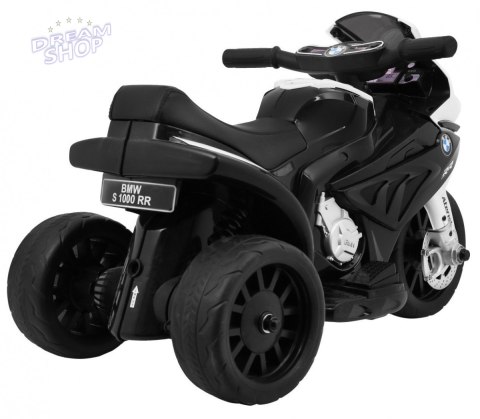 Motor BMW S1000 RR Mini na akumulator dla dzieci Czarny + 3 koła + Dźwięki + LED Motor BMW S1000 RR Mini na akumulator dla dzieci Czarny + 3 koła + Dźwięki + LED