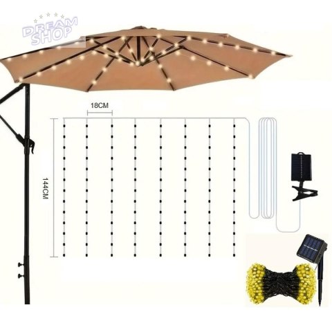 OŚWIETLENIE SOLAR PARASOLA OGRODOWEGO 5M 72LED OŚWIETLENIE SOLAR PARASOLA OGRODOWEGO 5M 72LED