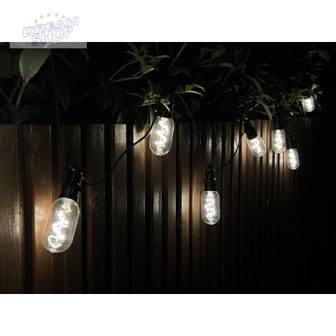 PARTY LIGHT GIRLANDA ZEWNĘTRZNA 12 ŻARÓWEK 12LED SPIRALNYCH 6,3M 230V