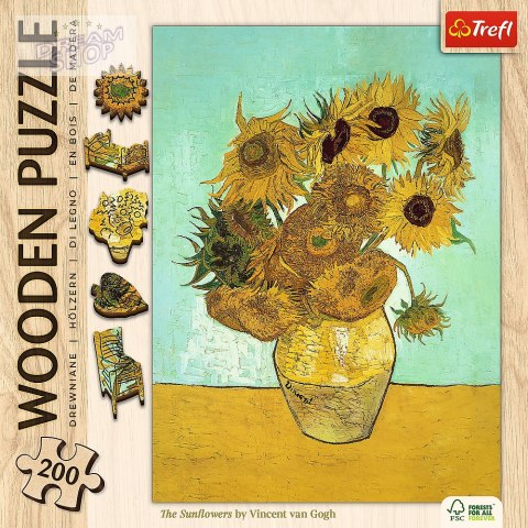 Puzzle - 200 Puzzle Drewniane - Słoneczniki Trefl 20249