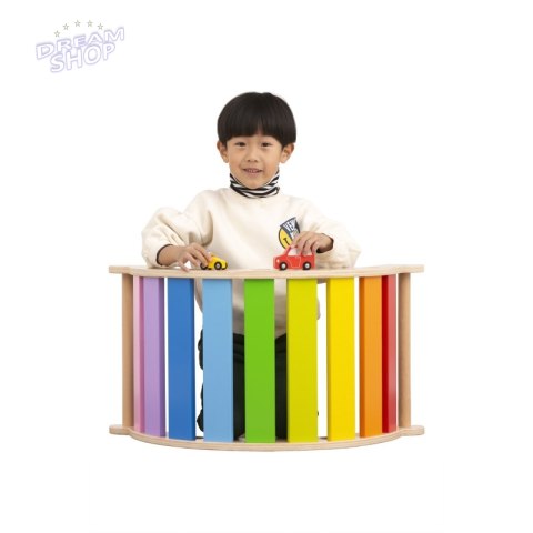 VIGA Drewniany Bujak Mostek 2w1 Huśtawka Montessori Tęczowa VIGA Drewniany Bujak Mostek 2w1 Huśtawka Montessori Tęczowa