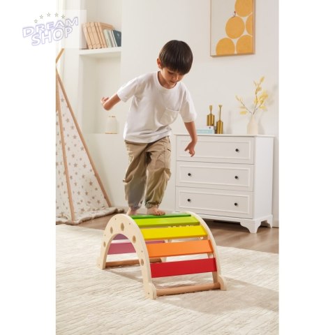 VIGA Drewniany Bujak Mostek 2w1 Huśtawka Montessori Tęczowa VIGA Drewniany Bujak Mostek 2w1 Huśtawka Montessori Tęczowa