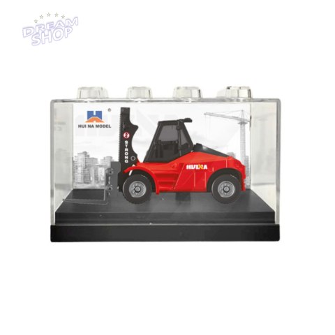 Wózek Widłowy Metalowy Model Kolekcjonerski Huina Czerwony 1:80