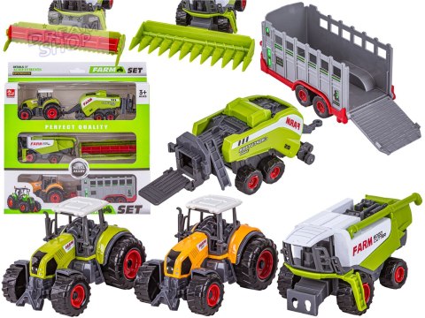 Zestaw 3 Pojazdów, Maszyny Rolnicze, 2 x Traktor, Kombajn, Farma Zestaw 3 Pojazdów, Maszyny Rolnicze, 2 x Traktor, Kombajn, Farma