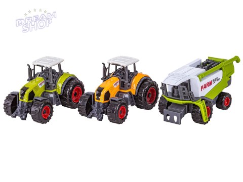 Zestaw 3 Pojazdów, Maszyny Rolnicze, 2 x Traktor, Kombajn, Farma Zestaw 3 Pojazdów, Maszyny Rolnicze, 2 x Traktor, Kombajn, Farma