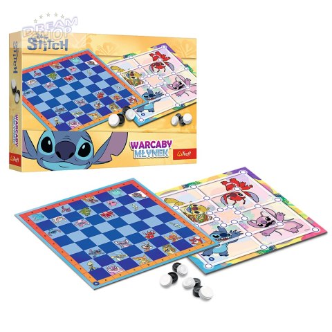 Gra Warcaby i Młynek Lilo and Stitch Trefl 02799