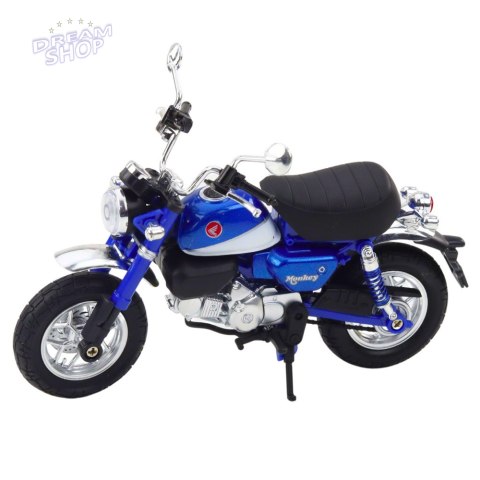 Motocykl Retro Klasyczny Metalowy Światła Niebieski 1:12 Motocykl Retro Klasyczny Metalowy Światła Niebieski 1:12