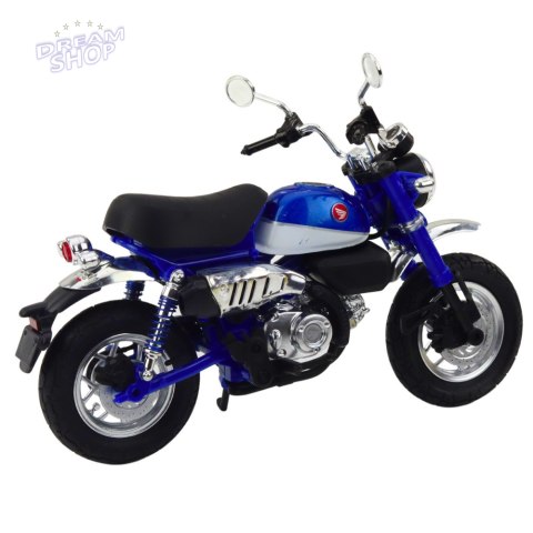 Motocykl Retro Klasyczny Metalowy Światła Niebieski 1:12 Motocykl Retro Klasyczny Metalowy Światła Niebieski 1:12