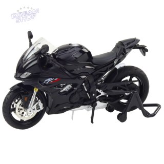 Motocykl Sportowy Metalowy Światła Dźwięki Czarny S1000 1:12