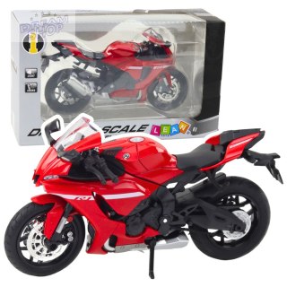 Motocykl Sportowy Metalowy Światła Dźwięki Czerwony R1 1:12