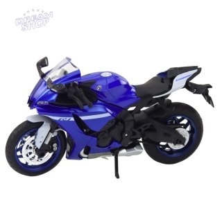 Motocykl Sportowy Metalowy Światła Dźwięki Granatowy R1 1:12
