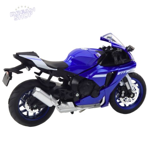 Motocykl Sportowy Metalowy Światła Dźwięki Granatowy R1 1:12 Motocykl Sportowy Metalowy Światła Dźwięki Granatowy R1 1:12