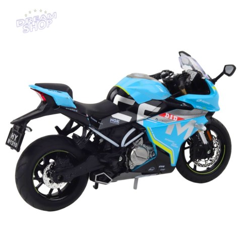 Motocykl Sportowy Metalowy Światła Dźwięki Niebieski 1:12 Motocykl Sportowy Metalowy Światła Dźwięki Niebieski 1:12