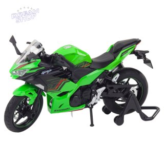 Motocykl Sportowy Metalowy Światła Dźwięki Zielony 1:12