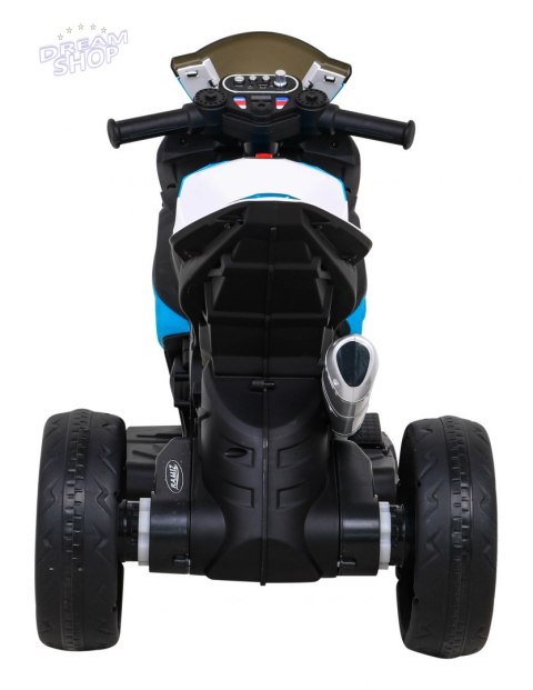 Motor BMW HP4 na akumulator dla dzieci Niebieski + 3 Koła + LED + MP3 USB + Ekoskóra Motor BMW HP4 na akumulator dla dzieci Niebieski + 3 Koła + LED + MP3 USB + Ekoskóra