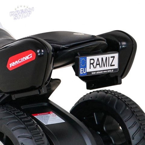 Motorek Fast Tourist na akumulator dla dzieci Biały + Audio + Światła + Ekoskóra Motorek Fast Tourist na akumulator dla dzieci Biały + Audio + Światła + Ekoskóra