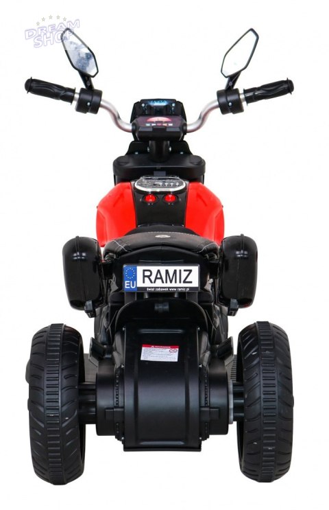 Motorek Fast Tourist na akumulator dla dzieci Czerwony + Audio + Światła + Ekoskóra Motorek Fast Tourist na akumulator dla dzieci Czerwony + Audio + Światła + Ekoskóra