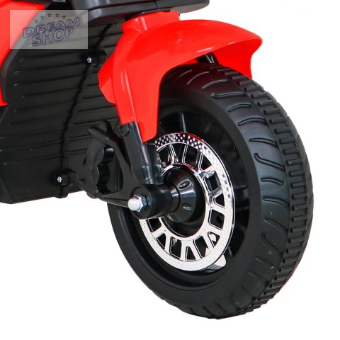 Motorek Fast Tourist na akumulator dla dzieci Czerwony + Audio + Światła + Ekoskóra Motorek Fast Tourist na akumulator dla dzieci Czerwony + Audio + Światła + Ekoskóra